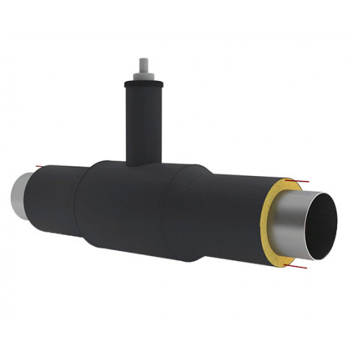 Кран шаровой ППУ ПЭ с МЗИ тип 1 09Г2С LD 32х4х1900 мм ГОСТ 8732-78