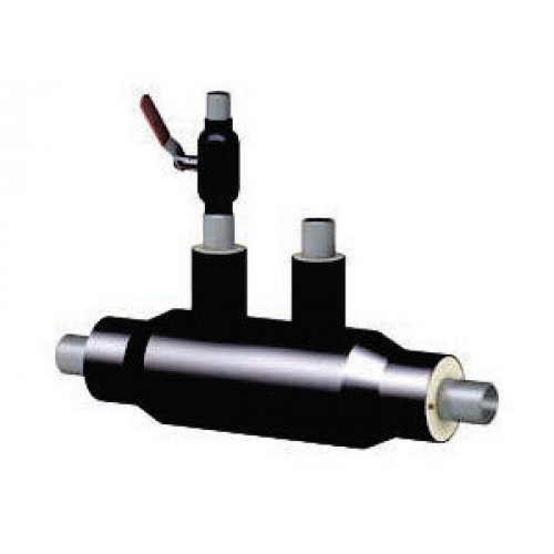 Кран шаровой с воздушником ППУ ОЦ тип 1 09Г2С LD 32х32х5х2000 мм ГОСТ 8732-78