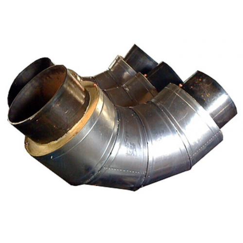 Отвод стальной ППУ ОЦ тип 2 90° Ст3сп 26,8х2,5х125х0,55х48,55 мм ГОСТ 3262-75