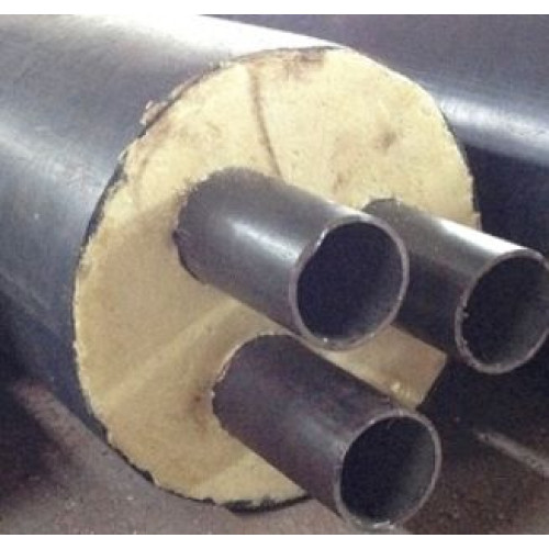 Труба в ППУ изоляции Твин в полиэтиленовой оболочке Ст10 133х4,0х400х5,6х53 мм ГОСТ 10704-91